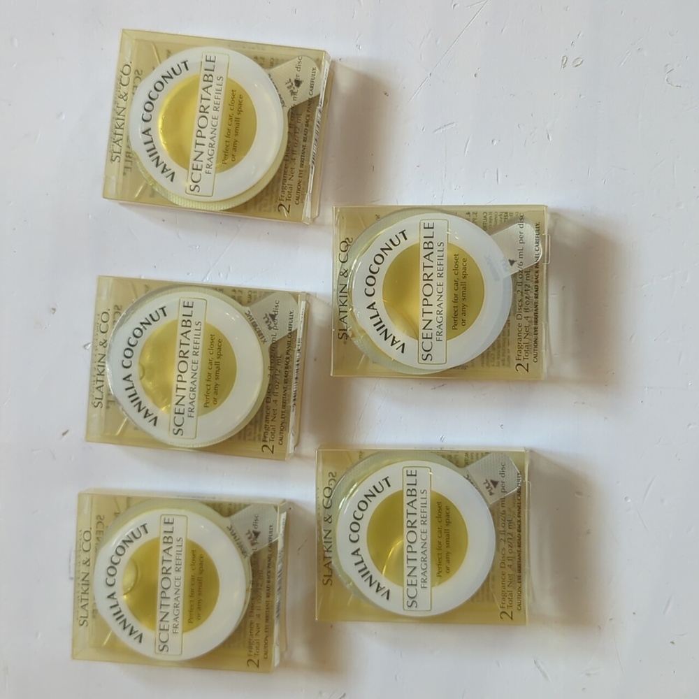 Slatkin & Co Vanilla Coconut Scentportable Fragrance Refill Set of 5